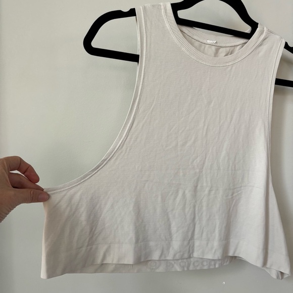 Avocado Cropped Cream Tank Top Size L/XL - Picture 3 of 7